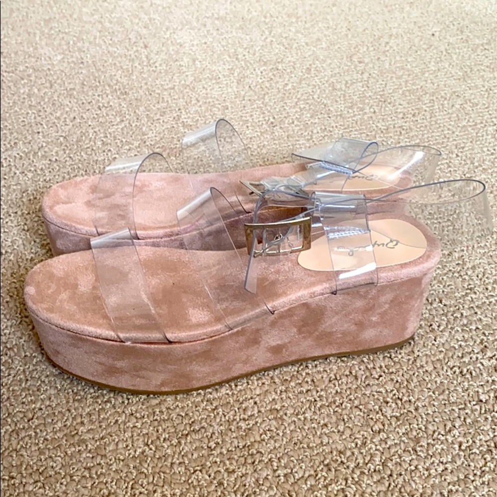 Qupid Platform Sandals - never worn